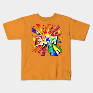 Retro Radiance - 'Bam!' Rainbow Blast Tee Kids T-Shirt